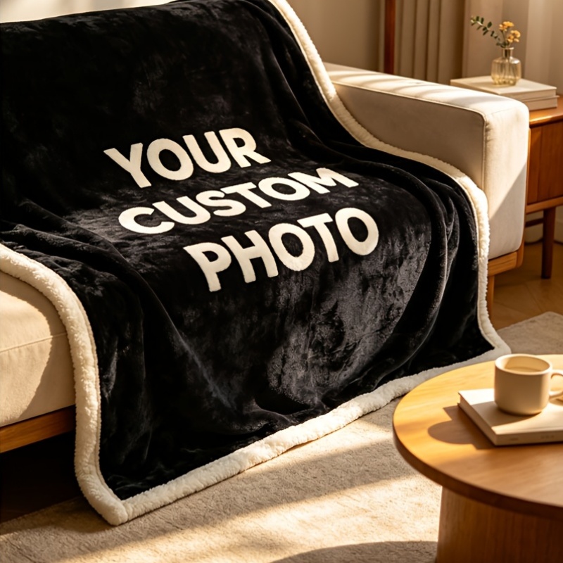 Personalized Custom Flannel Blanket, Soft Warm Comfortable Gift